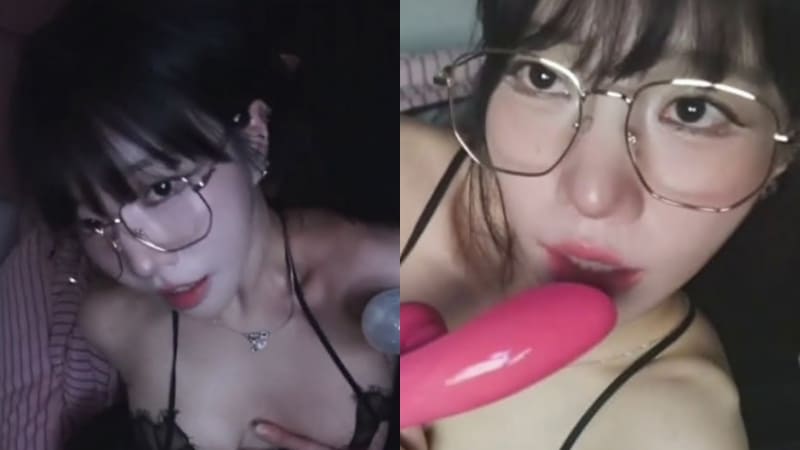 韩国极品女神_Baerasoni_身着蕾丝吊带裙床上口交假屌_表情魅惑眼神勾魂_骚气爆表！